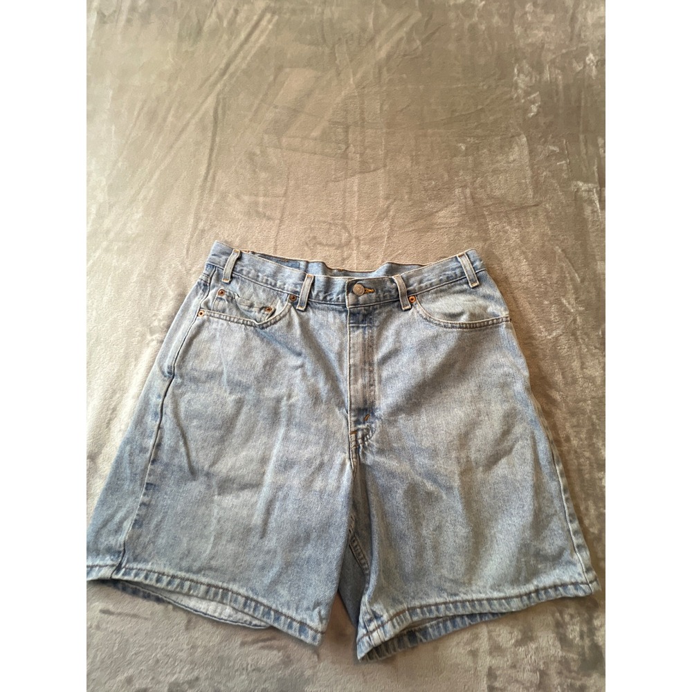 Levi's 550 Relaxed Fit Denim Shorts Mens 36 Light Wash Blue Vintage Style